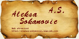 Aleksa Sokanović vizit kartica